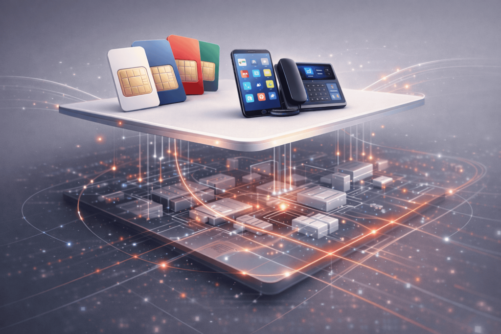 Diagram explaining how MVNO South Africa mobile network solutions work