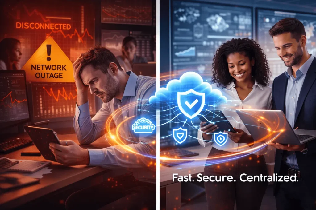 Secure SD-WAN architecture for business connectivity by Telecel SA